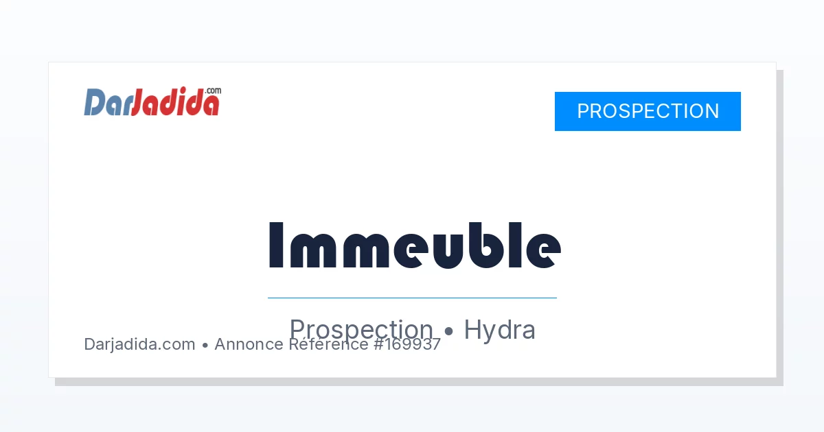 Prospection Immeuble  Alger