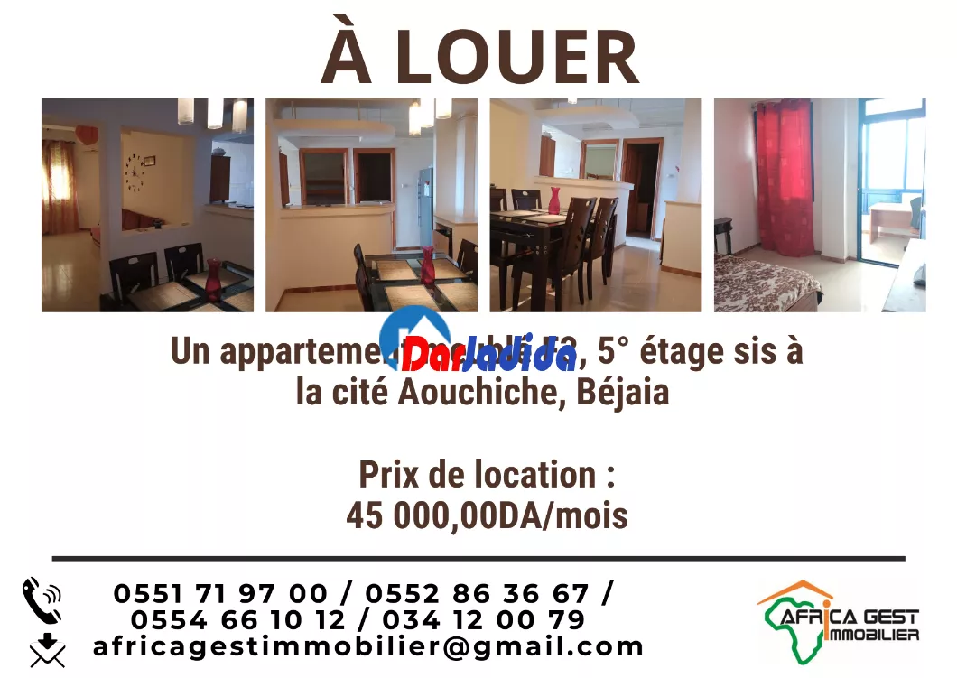 Location Appartement F3 Cité Aouchiche Béjaïa Bejaia