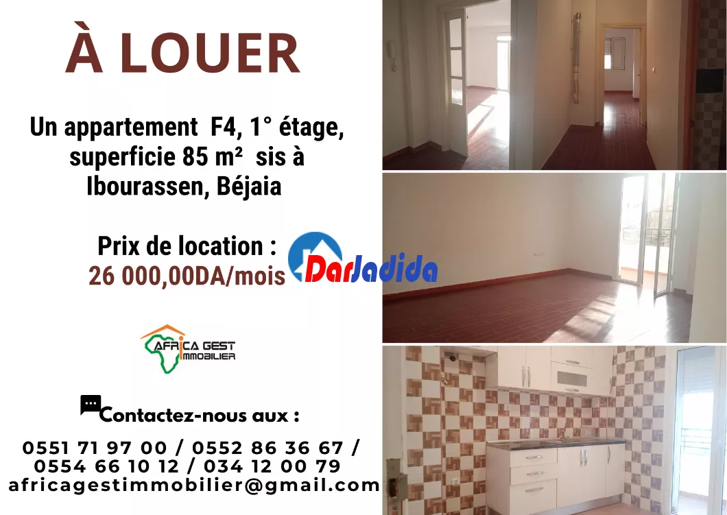 Location Appartement F4 Ibourassen Béjaïa Bejaia