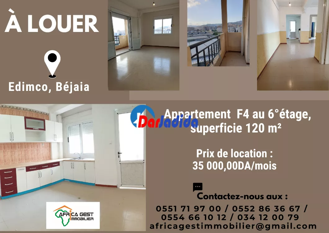 Location Appartement F4 Edimco Béjaïa Bejaia