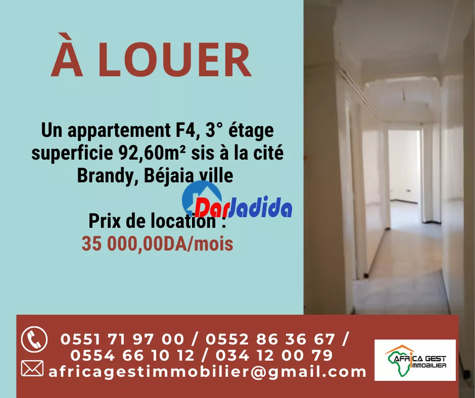 Location Appartement F4 Cité Brandy Béjaïa Bejaia
