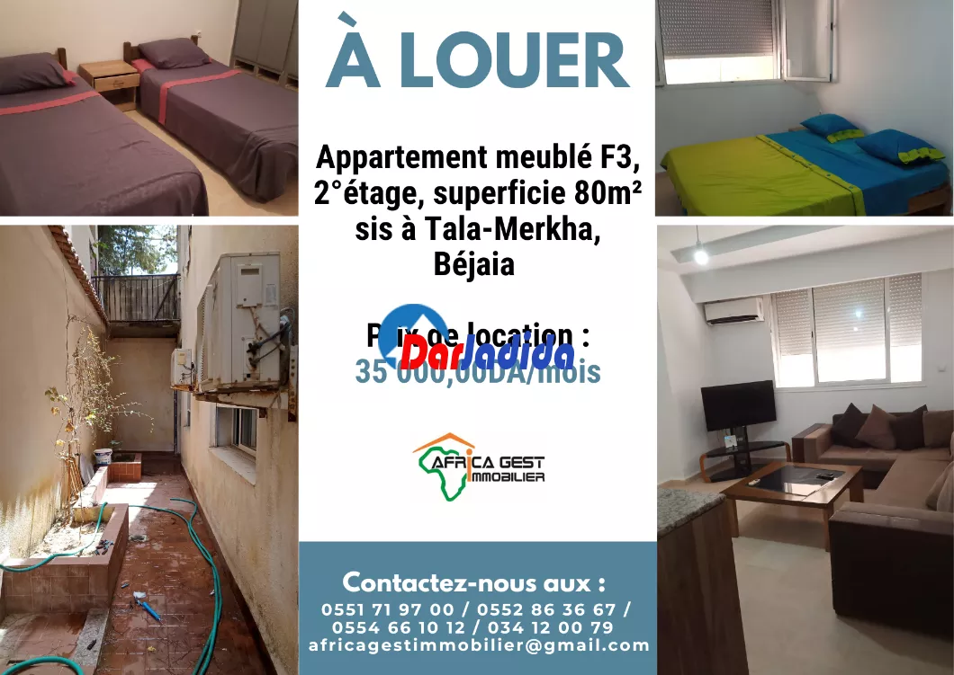 Location Appartement F3 Tala Merkha Béjaïa Bejaia