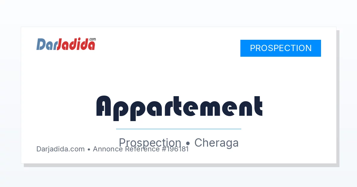 Prospection Appartement  Alger