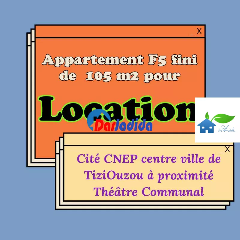 Location Appartement F5 Cité CNEP à proximité théâtre communal en plein Centre Ville de Tizi Ouzou Tizi Ouzou Tizi-Ouzou