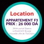 Location Appartement F3 Tizi-ouzou