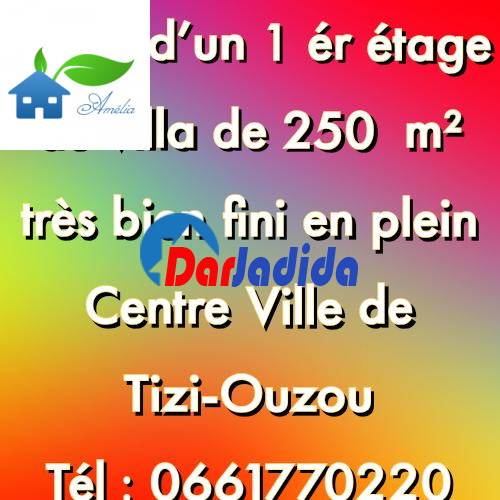 Vente Niveau de villa F7 Tizi-ouzou