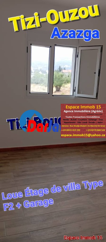 Location Niveau de villa F2 Tizi-ouzou