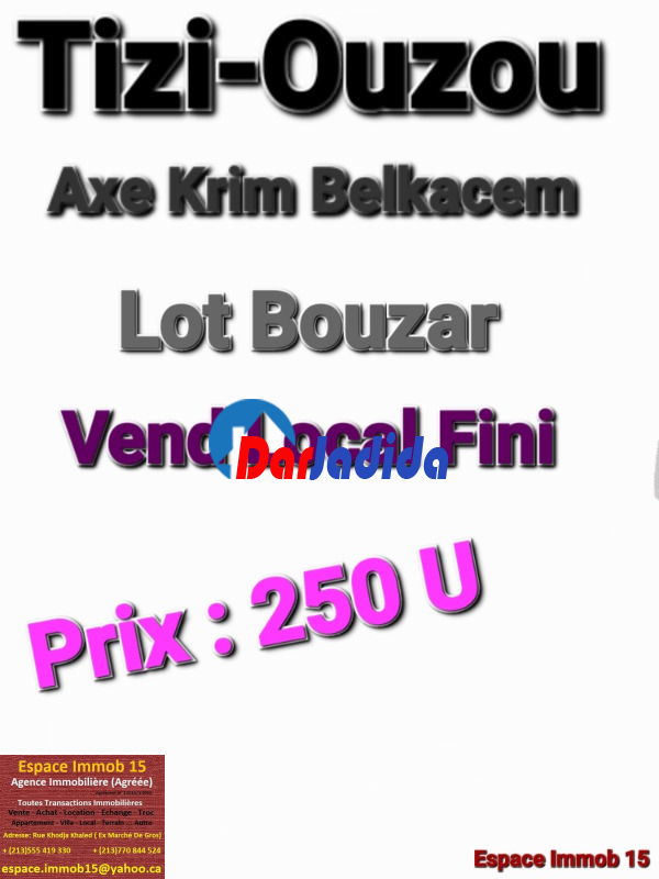 Vente Local  Tizi-ouzou