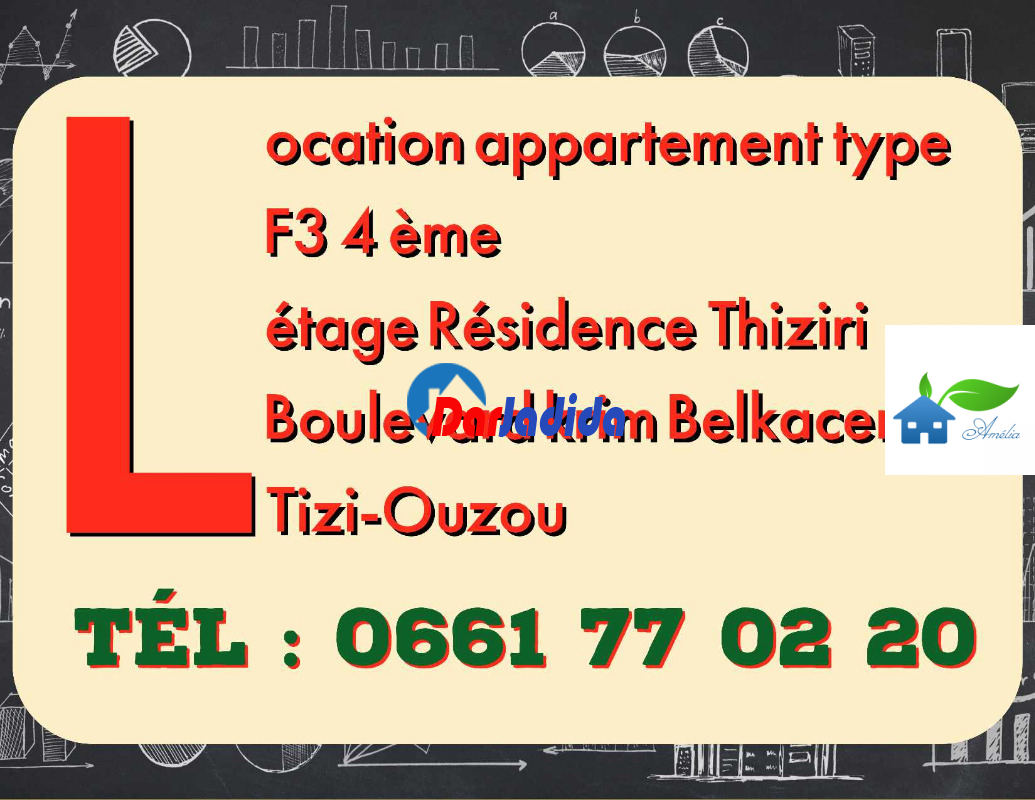 Location Appartement F3 Tizi-ouzou