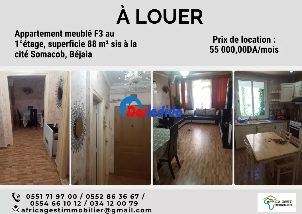 Location Appartement F3 Bejaia