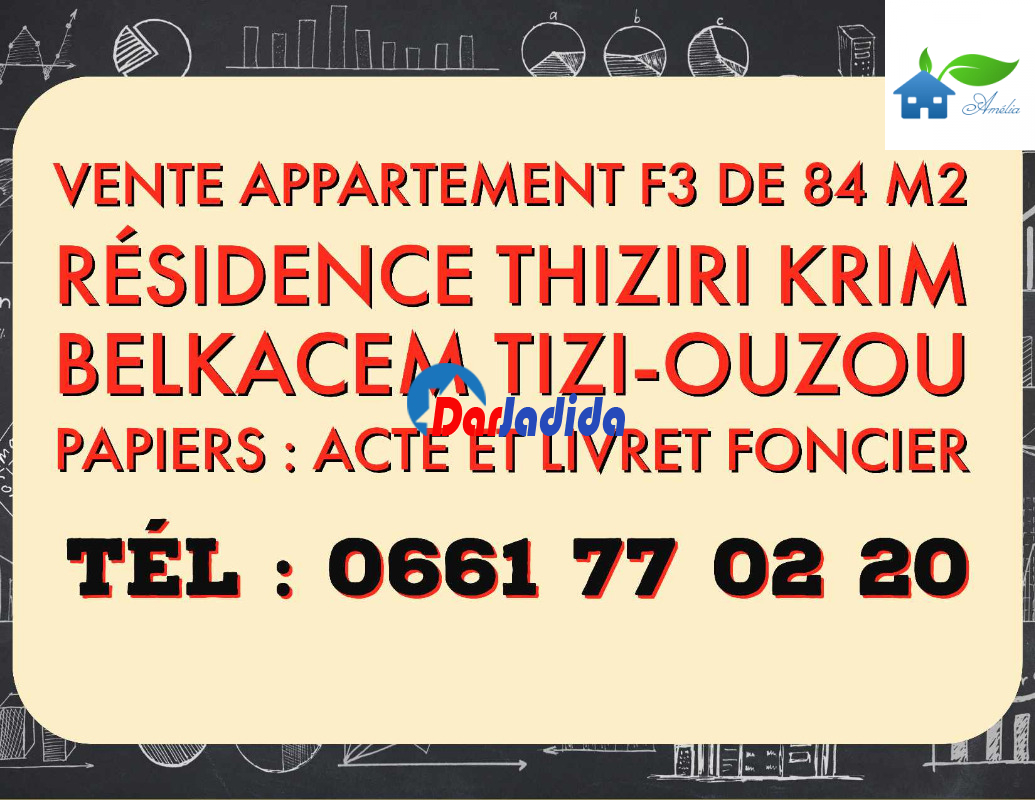 Vente Appartement F3 Tizi-ouzou