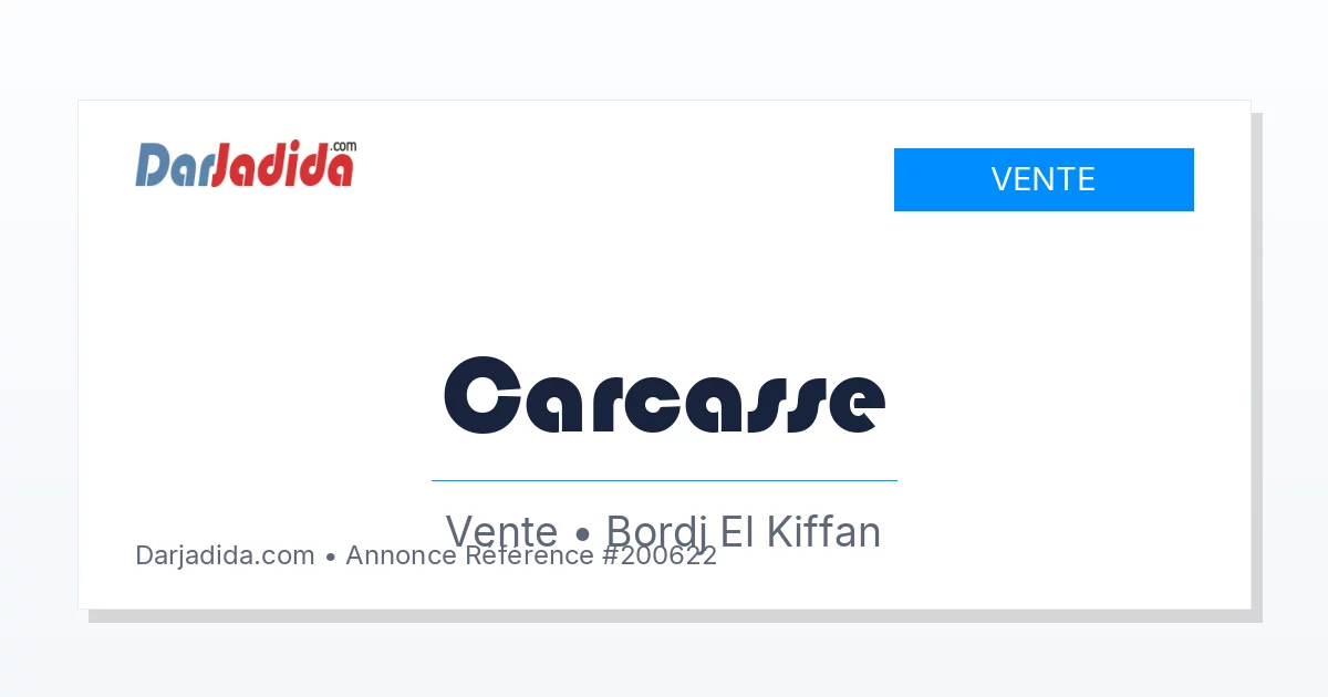 Vente Carcasse  Alger