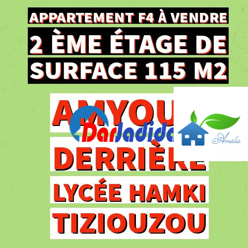 Vente Appartement F4 Tizi-ouzou