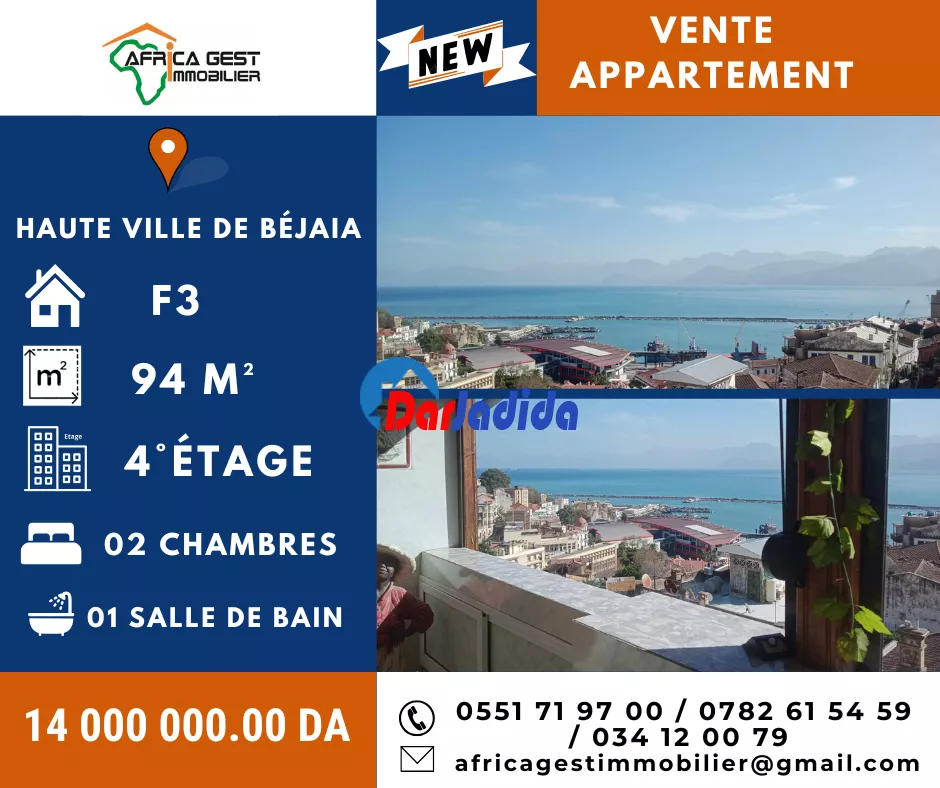 Vente Appartement F3 Bejaia