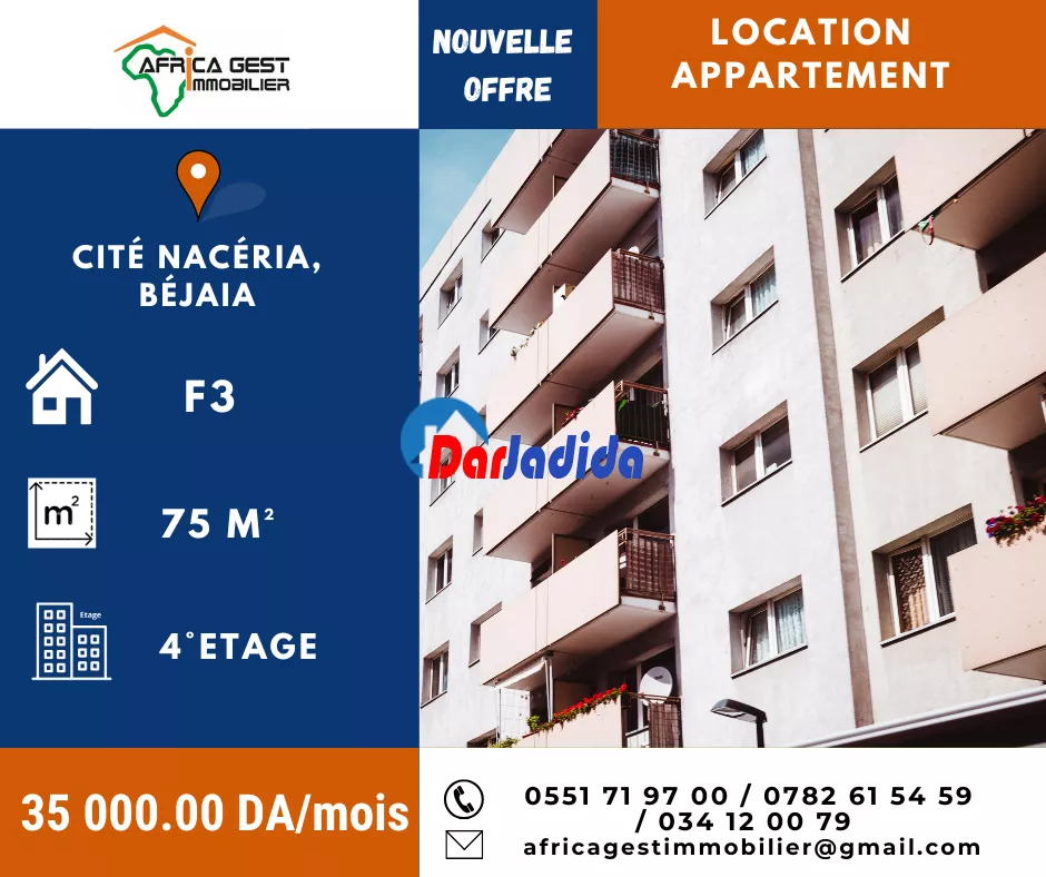 Location Appartement F3 Bejaia