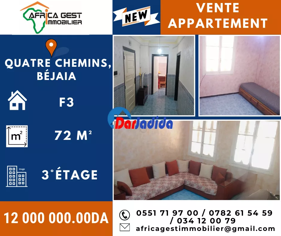Vente Appartement F3 Bejaia