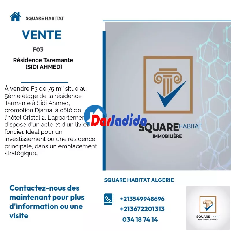 Vente Appartement F3 Bejaia