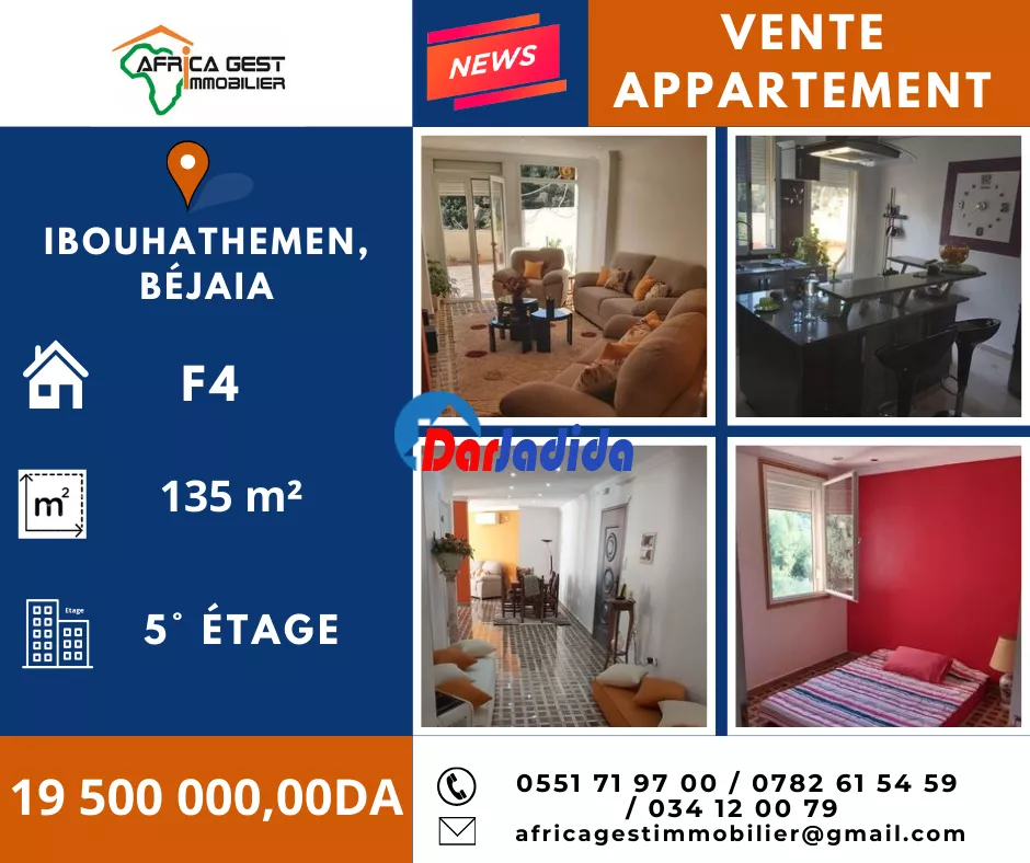 Vente Appartement F4 Bejaia