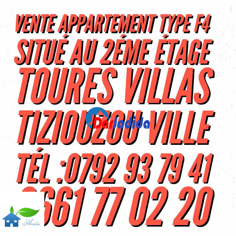 Vente Appartement F4 Tizi-ouzou