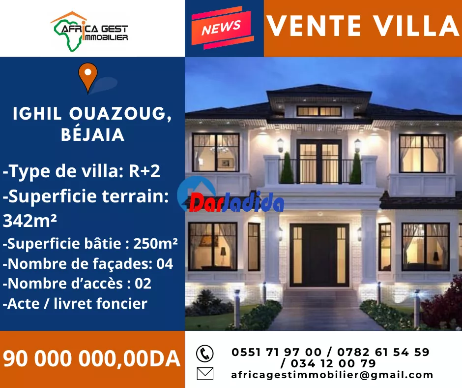Vente Villa  Bejaia