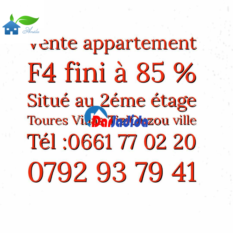 Vente Appartement F4 Tizi-ouzou