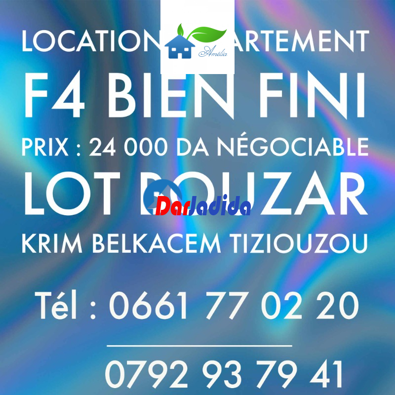 Location Appartement F4 Tizi-ouzou