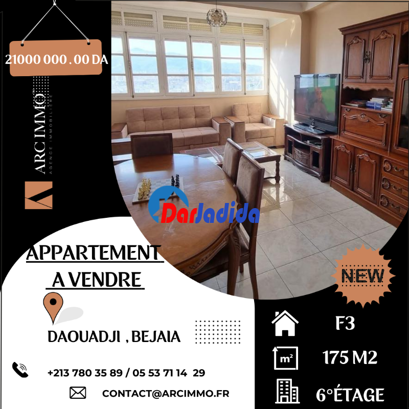 Vente Appartement F3 Bejaia