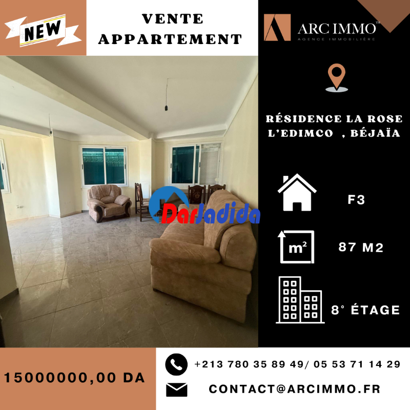 Vente Appartement F3 Bejaia