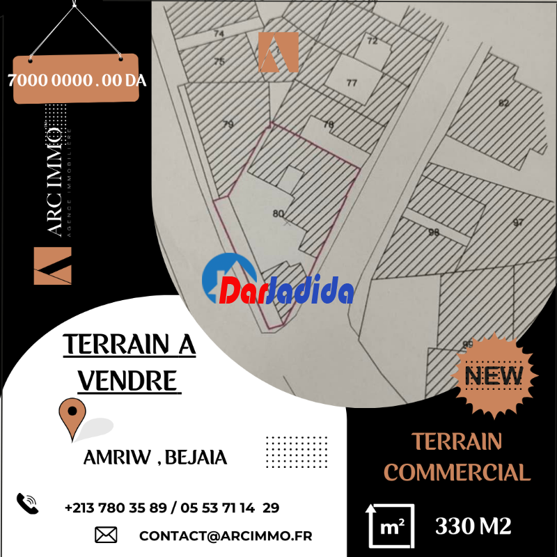 Vente Terrain  Bejaia