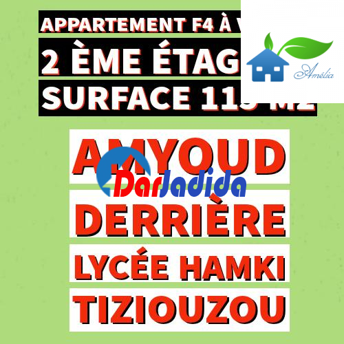 Vente Appartement F4 Tizi-ouzou