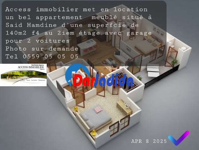 Location Appartement F4 Alger