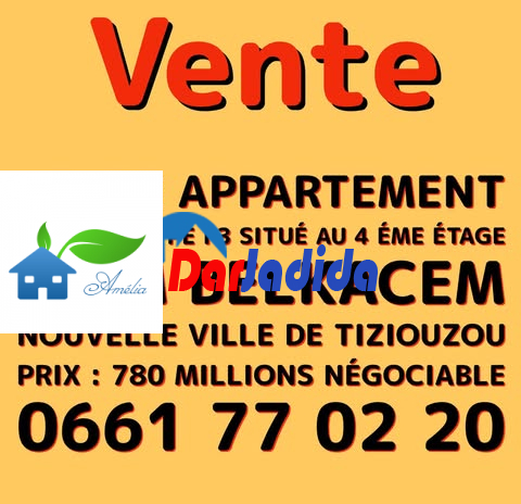 Vente Appartement F3 Tizi-ouzou