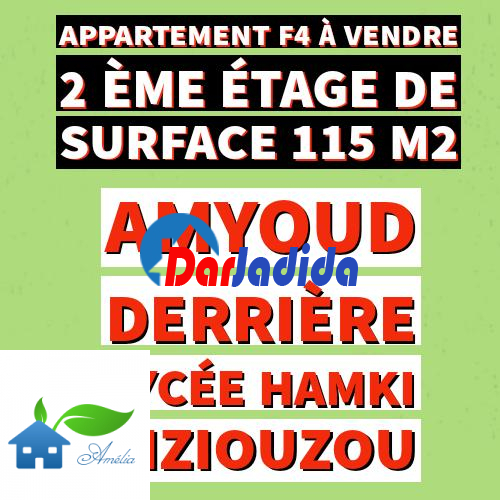 Vente Appartement F4 Tizi-ouzou