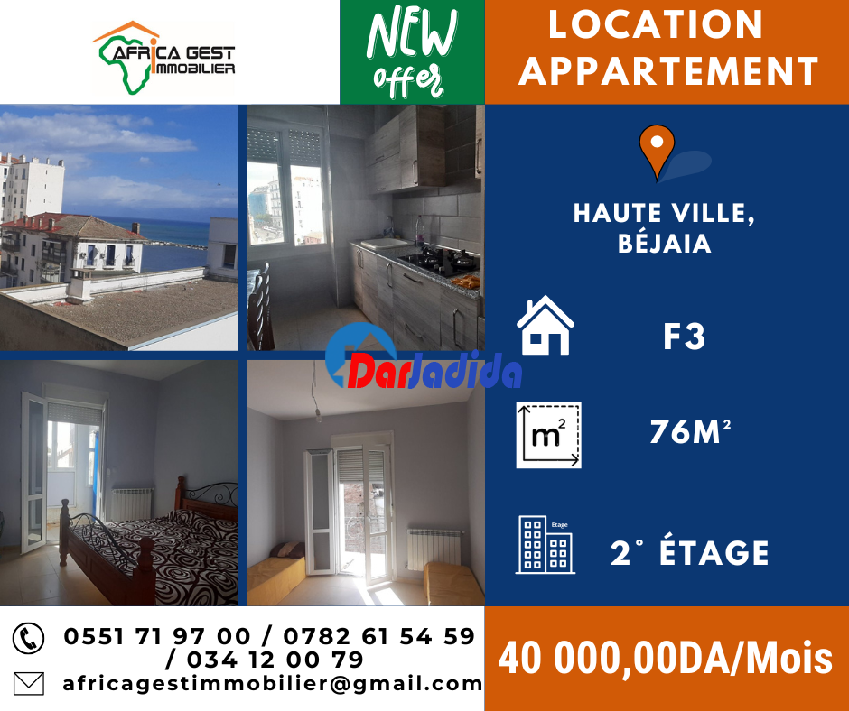 Location Appartement F3 Bejaia