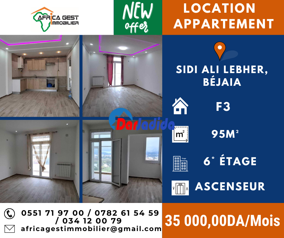 Location Appartement F4 Bejaia