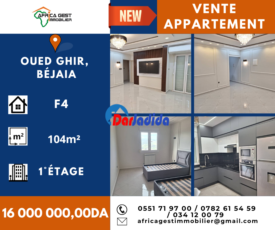 Vente Appartement F4 Bejaia