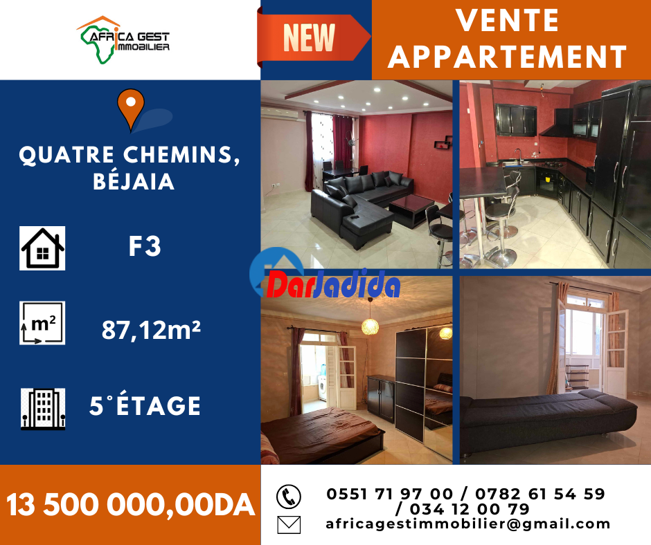 Vente Appartement F3 Bejaia