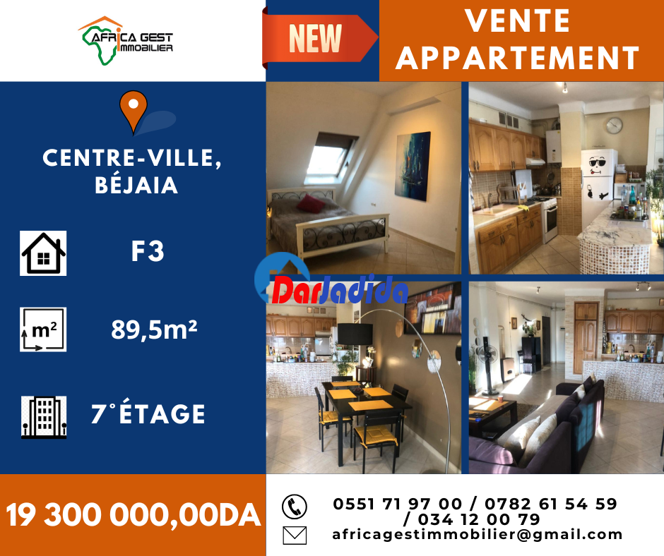Vente Appartement F3 Bejaia