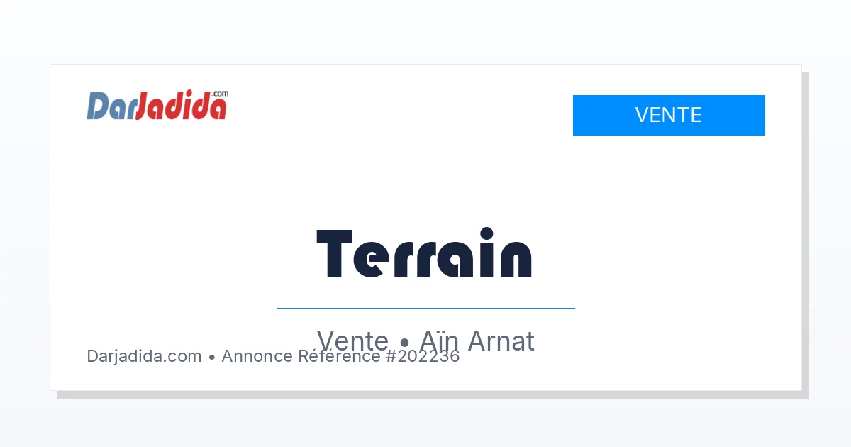 Vente Terrain  Setif