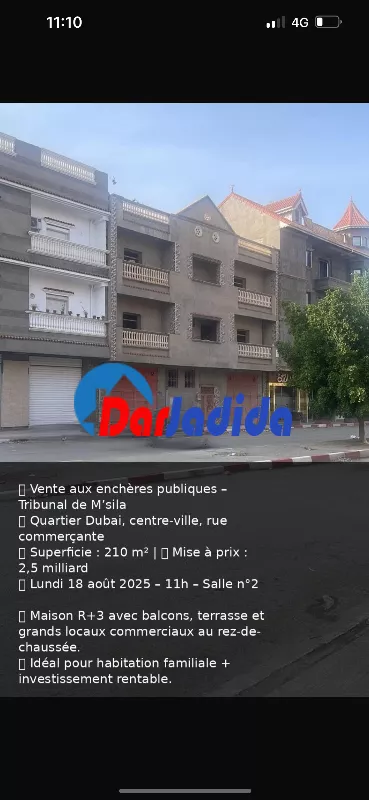 Vente Villa F7 Msila