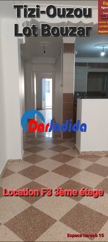 Location Appartement F3 Tizi-ouzou