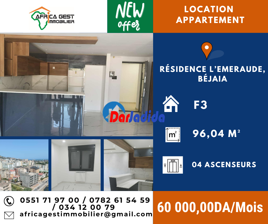 Location Appartement F3 Bejaia