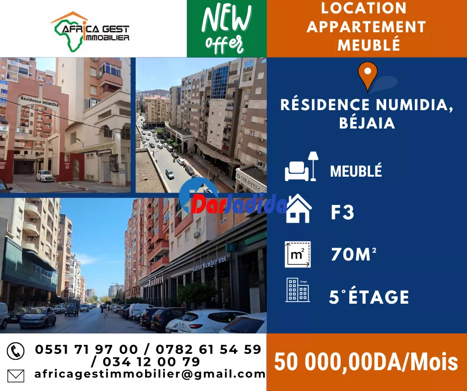 Location Appartement F3 Bejaia