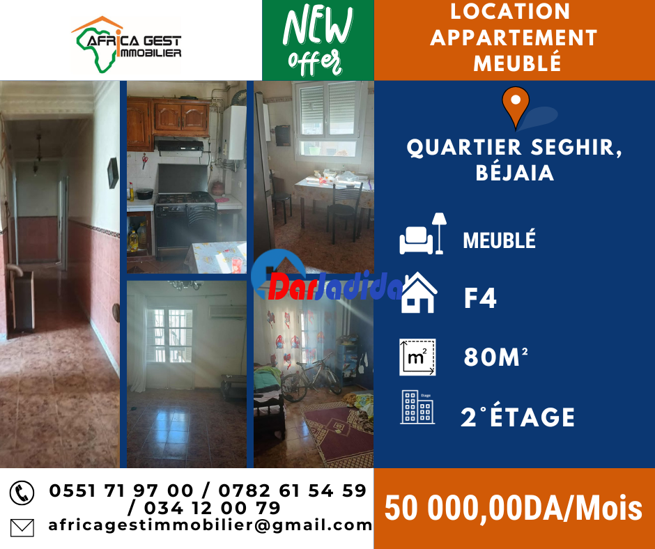 Location Appartement F4 Bejaia