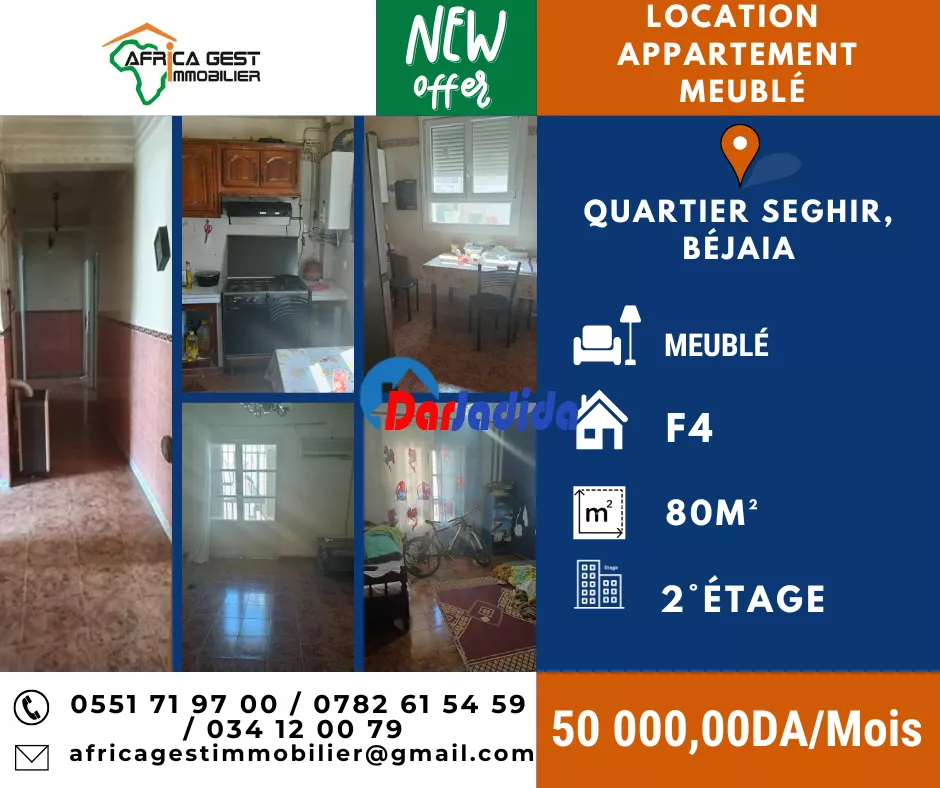 Location Appartement F4 Bejaia