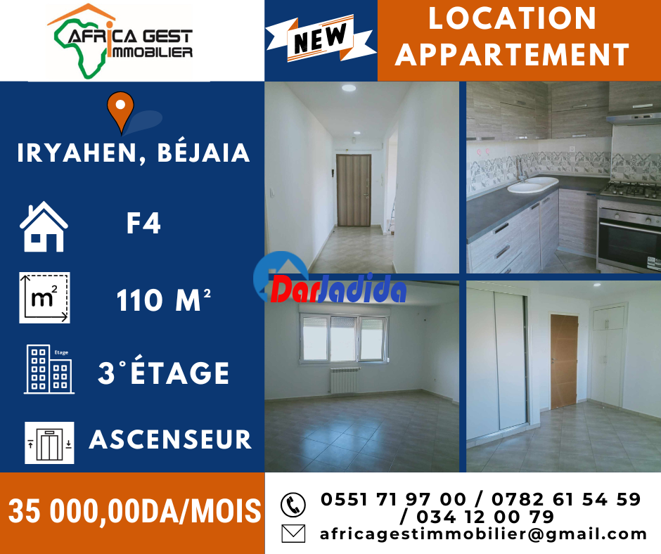 Location Appartement F4 Bejaia