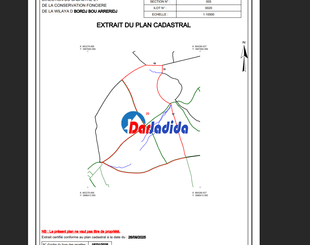 Vente Terrain  Borj-bou-arreridj