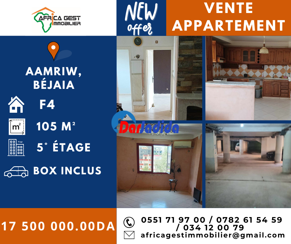 Vente Appartement F4 Bejaia