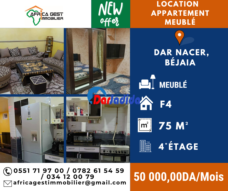 Location Appartement F4 Bejaia