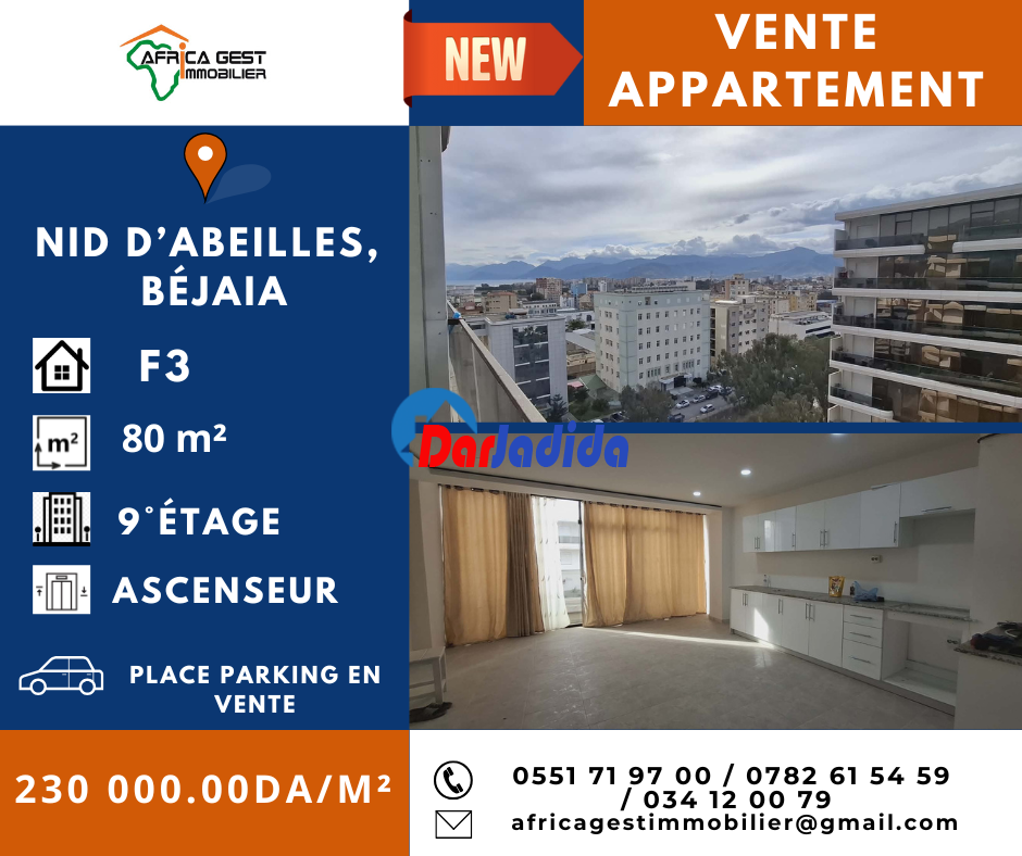 Vente Appartement F3 Bejaia